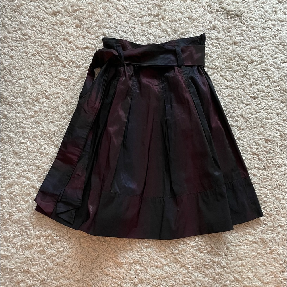 🚫**SOLD** Express Metallic Pleated Purple Skirt XS *NEW*